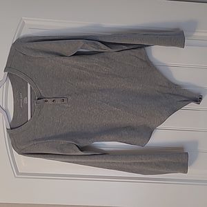 Ribbed Henley bodysuit